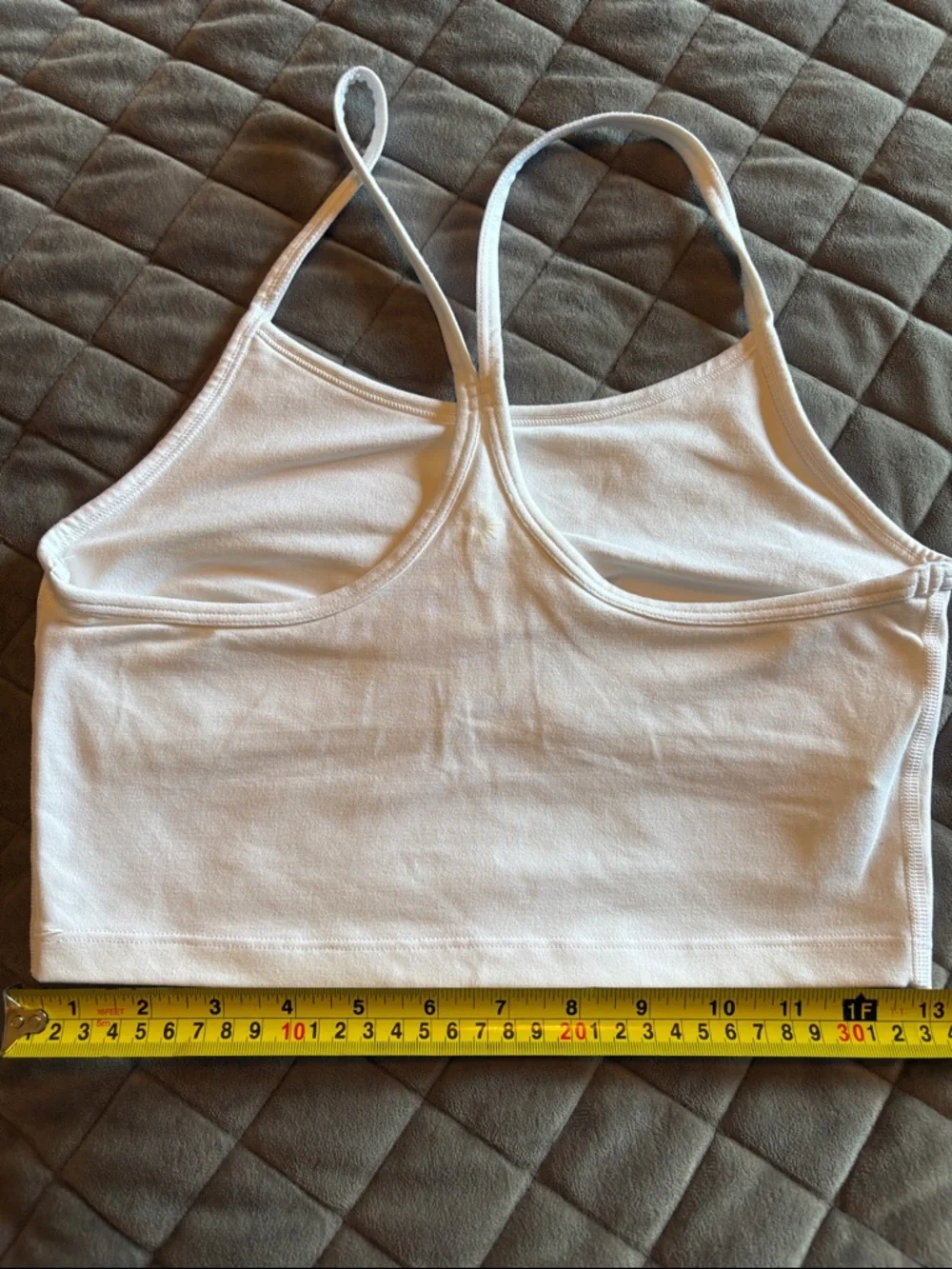 Aerie offline the hugger Women’s White Tank Bralette - Minimal Strappy Crop Top - Picture 2 of 5